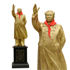毛主席铜像 挥手像183厘米 黄铜像